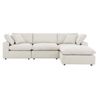 Modway Commix 4-Piece Down Filled Overstuffed Boucle Fabric Sectional Sofa