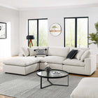 Modway Commix 4-Piece Down Filled Overstuffed Boucle Fabric Sectional Sofa