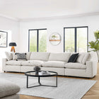 Modway Commix Down Filled Overstuffed Boucle Fabric 4-Seater Sofa