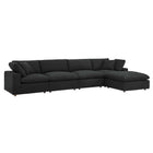 Modway Commix 5-Piece Down Filled Overstuffed Boucle Fabric Sectional Sofa  