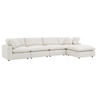 Modway Commix 5-Piece Down Filled Overstuffed Boucle Fabric Sectional Sofa  