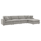 Modway Commix 5-Piece Down Filled Overstuffed Boucle Fabric Sectional Sofa  