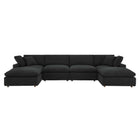 Modway Commix 6-Piece Down Filled Overstuffed Boucle Sectional Sofa  