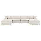 Modway Commix 6-Piece Down Filled Overstuffed Boucle Sectional Sofa  