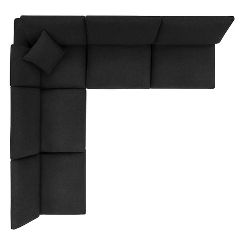 Modway Commix 5-Piece Down Filled Overstuffed Boucle Fabric Sectional Sofa EEI-6367