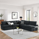 Modway Commix 5-Piece Down Filled Overstuffed Boucle Fabric Sectional Sofa EEI-6367