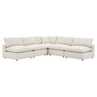 Modway Commix 5-Piece Down Filled Overstuffed Boucle Fabric Sectional Sofa EEI-6367