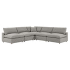 Modway Commix 5-Piece Down Filled Overstuffed Boucle Fabric Sectional Sofa EEI-6367