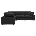 Modway Commix 5-Piece Down Filled Overstuffed Boucle Sectional Sofa