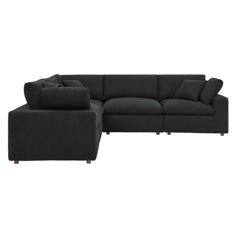 Modway Commix 5-Piece Down Filled Overstuffed Boucle Sectional Sofa  