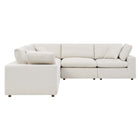 Modway Commix 5-Piece Down Filled Overstuffed Boucle Sectional Sofa