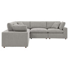 Modway Commix 5-Piece Down Filled Overstuffed Boucle Sectional Sofa