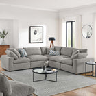 Modway Commix 5-Piece Down Filled Overstuffed Boucle Sectional Sofa