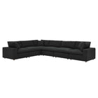 Modway Commix 6-Piece Down Filled Overstuffed Boucle Fabric Sectional Sofa  