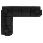 Modway Commix 6-Piece Down Filled Overstuffed Boucle Fabric Sectional Sofa