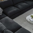 Modway Commix 6-Piece Down Filled Overstuffed Boucle Fabric Sectional Sofa