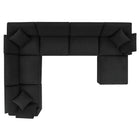 Modway Commix 7-Piece Down Filled Overstuffed Boucle Sectional Sofa