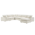 Modway Commix 7-Piece Down Filled Overstuffed Boucle Sectional Sofa  