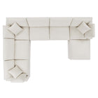 Modway Commix 7-Piece Down Filled Overstuffed Boucle Sectional Sofa