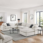 Modway Commix 7-Piece Down Filled Overstuffed Boucle Sectional Sofa