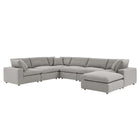 Modway Commix 7-Piece Down Filled Overstuffed Boucle Sectional Sofa  