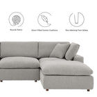 Modway Commix 7-Piece Down Filled Overstuffed Boucle Sectional Sofa