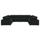Modway Commix 8-Piece Down Filled Overstuffed Boucle Fabric Sectional Sofa  