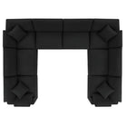 Modway Commix 8-Piece Down Filled Overstuffed Boucle Fabric Sectional Sofa