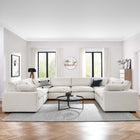 Modway Commix 8-Piece Down Filled Overstuffed Boucle Fabric Sectional Sofa