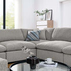 Modway Commix 8-Piece Down Filled Overstuffed Boucle Fabric Sectional Sofa