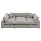 Modway Commix 6-Piece Down Filled Overstuffed Boucle Fabric Sectional Sofa EEI-6372