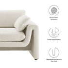 Modway Waverly Boucle Fabric Sofa