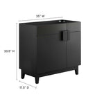 Modway Miles 36" Bathroom Vanity Cabinet (Sink Basin Not Included)