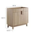 Modway Miles 36" Bathroom Vanity Cabinet (Sink Basin Not Included)