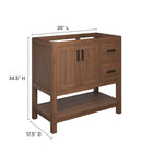 Modway Ashlyn 36" Wood Bathroom Vanity Cabinet (Sink Basin Not Included)