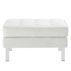 Modway Loft Tufted Vegan Leather Armchair and Ottoman Set