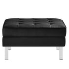Modway Loft Tufted Vegan Leather Sofa and Ottoman Set