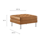Modway Loft Tufted Vegan Leather Sofa and Ottoman Set