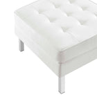 Modway Loft Tufted Vegan Leather Sofa and Ottoman Set