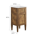 Modway Elysian 18" Wood Bathroom Vanity