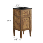 Modway Elysian 18" Wood Bathroom Vanity