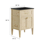 Modway Elysian 24" Wood Bathroom Vanity