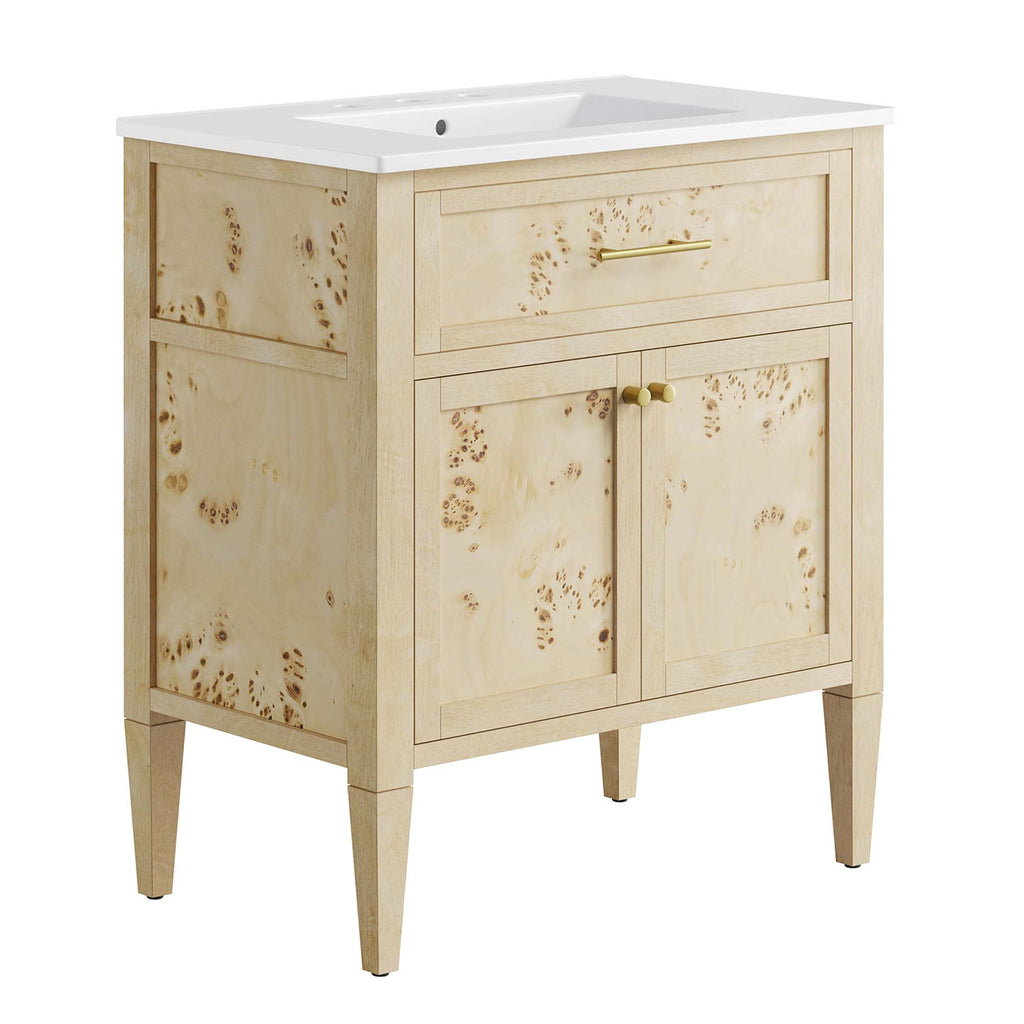 Modway Elysian 30" Wood Bathroom Vanity  