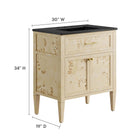 Modway Elysian 30" Wood Bathroom Vanity