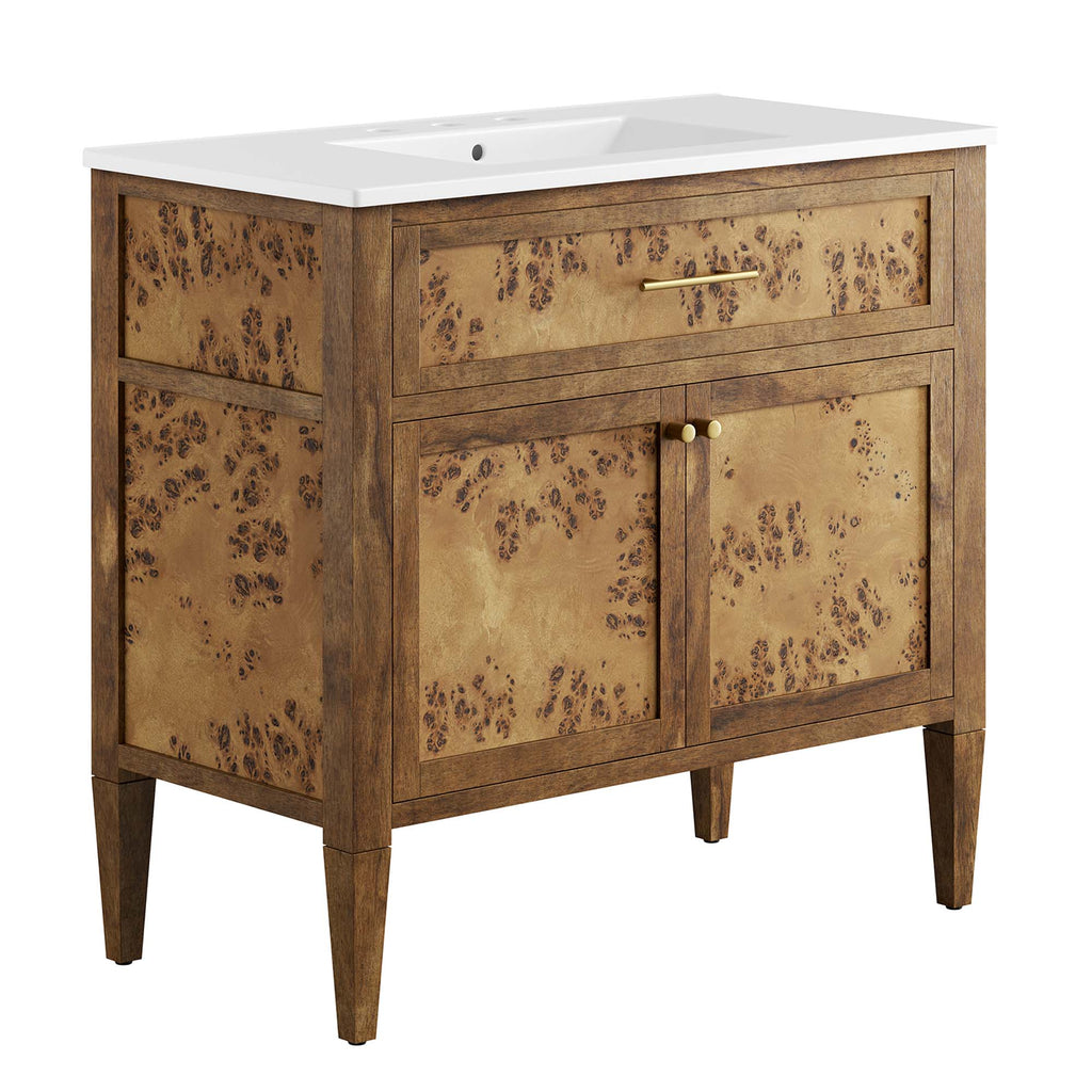 Modway Elysian 36" Wood Bathroom Vanity  