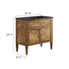 Modway Elysian 36" Wood Bathroom Vanity
