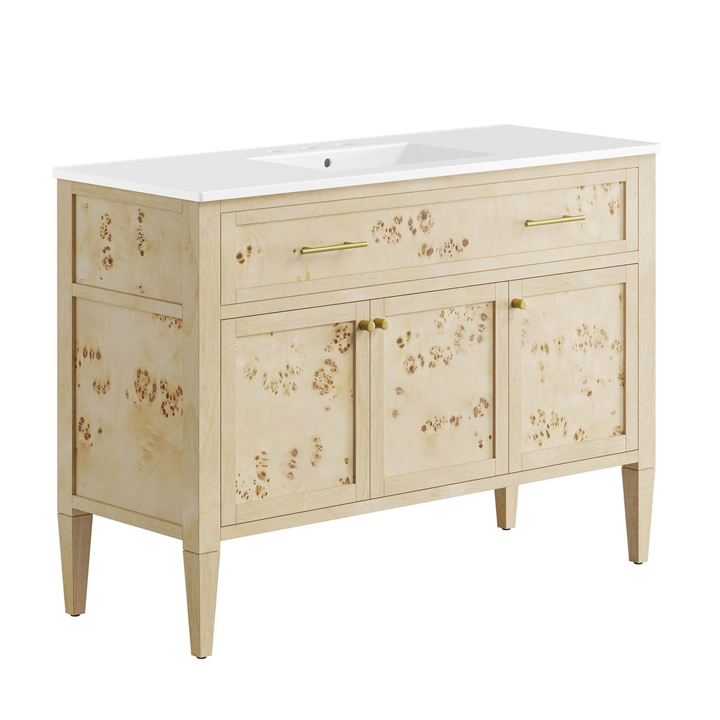 Modway Elysian 48" Wood Single Sink Bathroom Vanity  