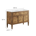 Modway Elysian 48" Wood Double Sink Bathroom Vanity