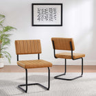 Modway Parity Vegan Leather Dining Side Chairs Set of 2