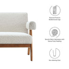 Modway Lyra Boucle Fabric Loveseat